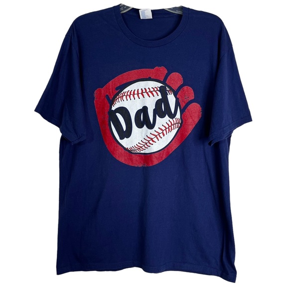 Port & Company Baseball Dad Short Sleeve Graphic Crewneck T-Shirt Men’s Sz XL - Picture 1 of 6